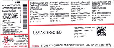Acetaminophen Codeine 60760 466 30